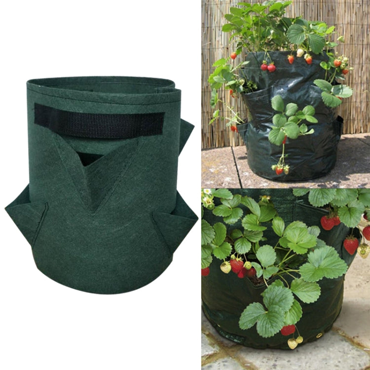 3 Pockets 18L / 5 Gallon Non-woven Felt Strawberry Planting Bag, Size: 23X28cm, Size: 23X28cm