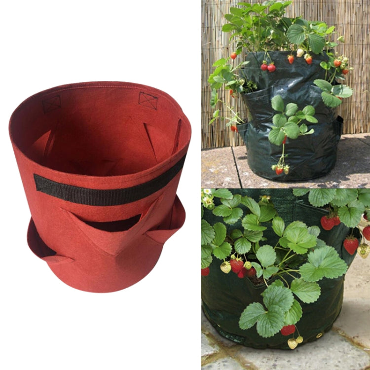 3 Pockets 18L / 5 Gallon Non-woven Felt Strawberry Planting Bag, Size: 23X28cm, Size: 23X28cm