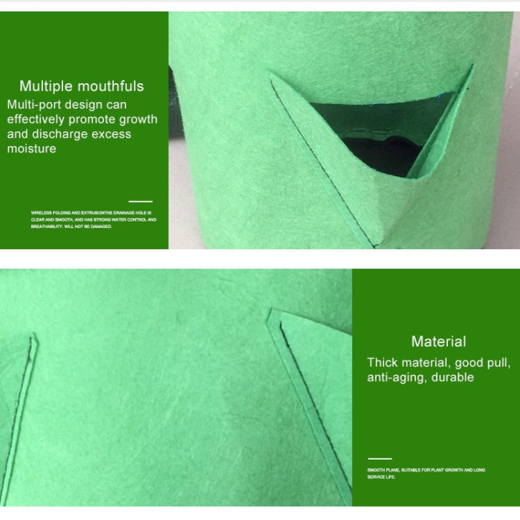 6 Pockets 26L / 7 Gallon Non-woven Felt Strawberry Planting Bag, Size: 30X35cm, Size: 30X35cm
