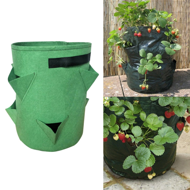 6 Pockets 26L / 7 Gallon Non-woven Felt Strawberry Planting Bag, Size: 30X35cm, Size: 30X35cm