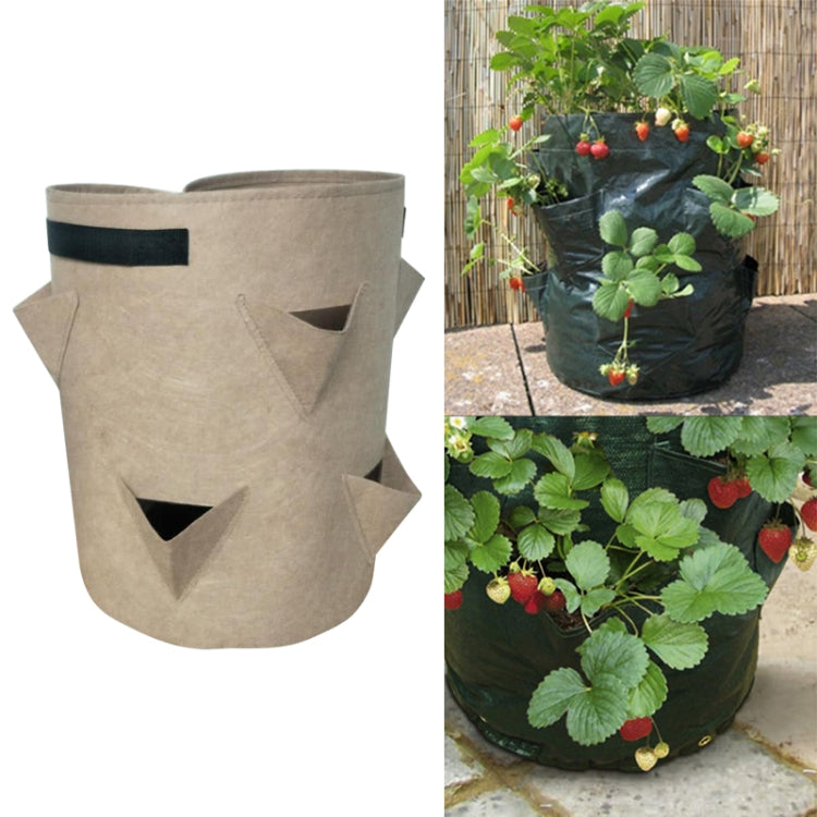 6 Pockets 26L / 7 Gallon Non-woven Felt Strawberry Planting Bag, Size: 30X35cm, Size: 30X35cm