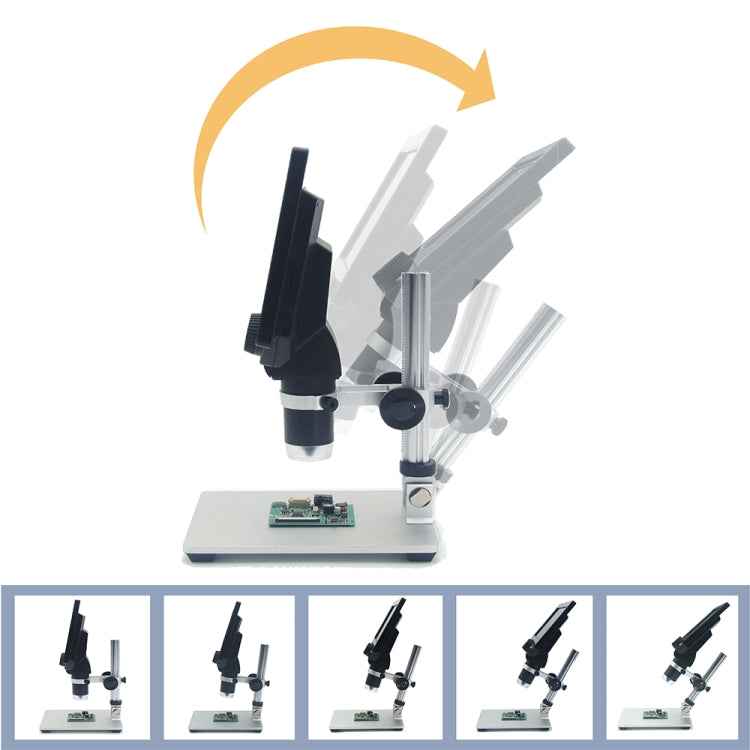 G1200 7 inch LCD Screen 1200X Portable Electronic Digital Desktop Stand Microscope, UK Plug, No Battery AU Plug, No Battery EU Plug, No Battery UK Plug, No Battery US Plug