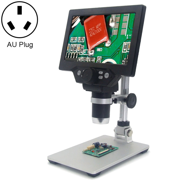 G1200 7 inch LCD Screen 1200X Portable Electronic Digital Desktop Stand Microscope, UK Plug, No Battery UK Plug, No Battery US Plug, No Battery AU Plug, No Battery EU Plug