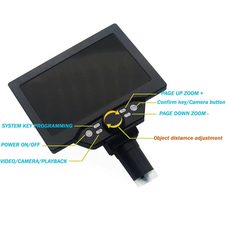 G1200 7 inch LCD Screen 1200X Portable Electronic Digital Desktop Stand Microscope, UK Plug, No Battery UK Plug, No Battery US Plug, No Battery AU Plug, No Battery EU Plug