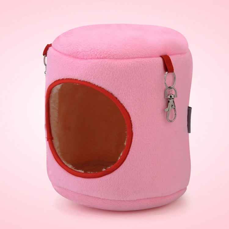 Flannel Cylinder Pet House Warm Hamster Hammock Hanging Bed Small Pets Nest, M, Size:10*12*12cm