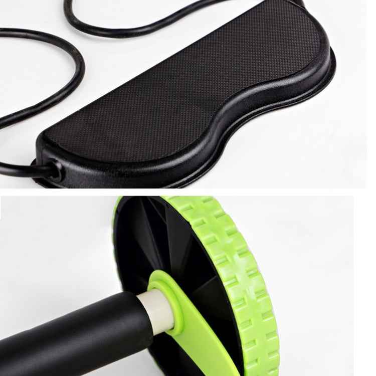 Multifunctional Exercise Home Fitness Equipment Intensity Adjustable Abdominal Wheel Resistance Pull Rope Muscle Power, Green