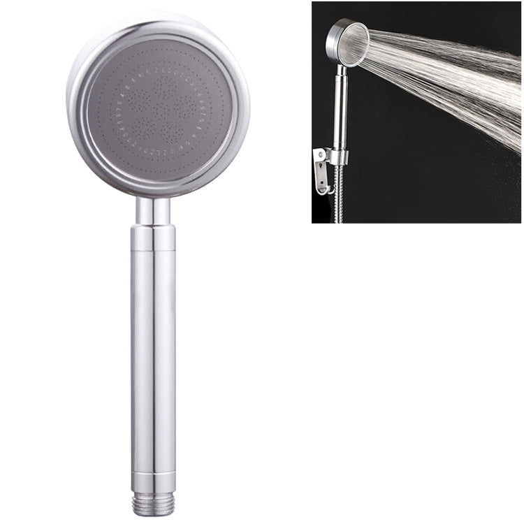 Space Aluminum Round Shape High Pressure Handheld Shower Head Water Saving Bathroom Accessories, Size: 23 x 8.2 x 2cm, BT-209 (Silver)