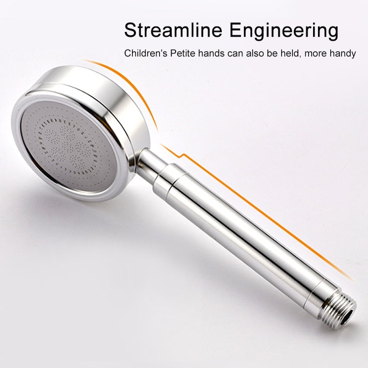 Space Aluminum Round Shape High Pressure Handheld Shower Head Water Saving Bathroom Accessories, Size: 23 x 8.2 x 2cm, BT-209 (Silver)