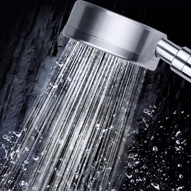 Space Aluminum Round Shape High Pressure Handheld Shower Head Water Saving Bathroom Accessories, Size: 23 x 8.2 x 2cm, BT-209 (Silver)
