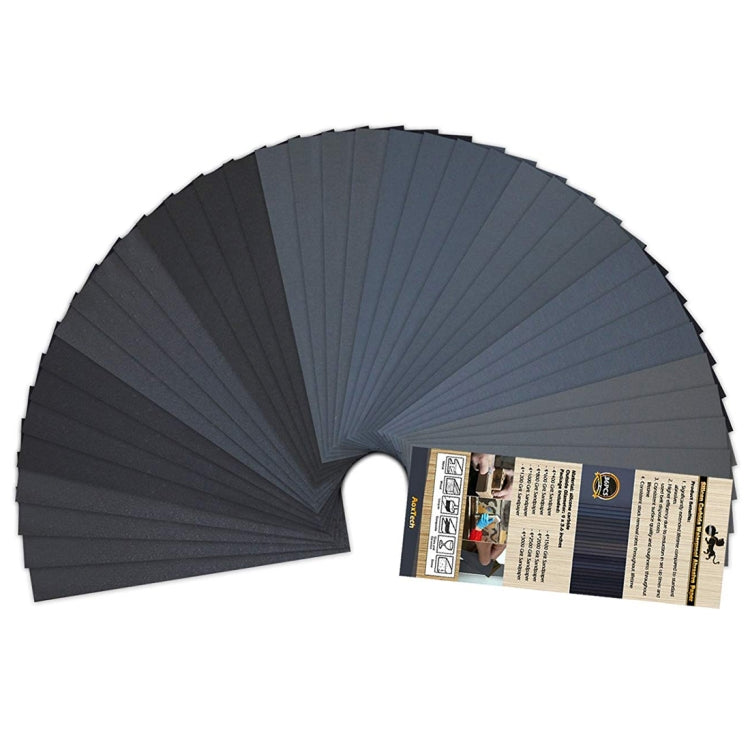 36 PCS LANHU Grit 400-3000 Wet And Dry Polishing Grinding Sandpaper,Size: 22.9 x 9.1cm, 36 PCS