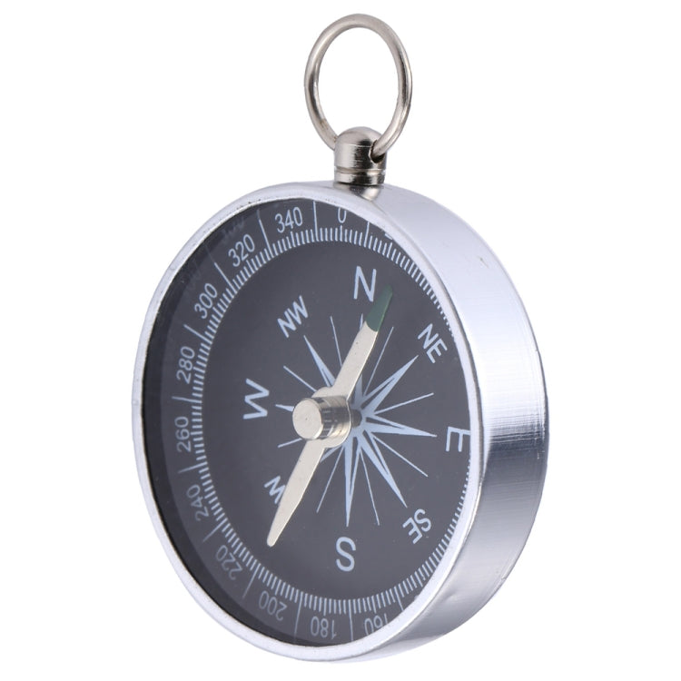 Outdoor Sports Camping Hiking Pointer Guider Aluminum Alloy Compass Hiker Navigation with Keychain, Random Color Delivery, G44-2