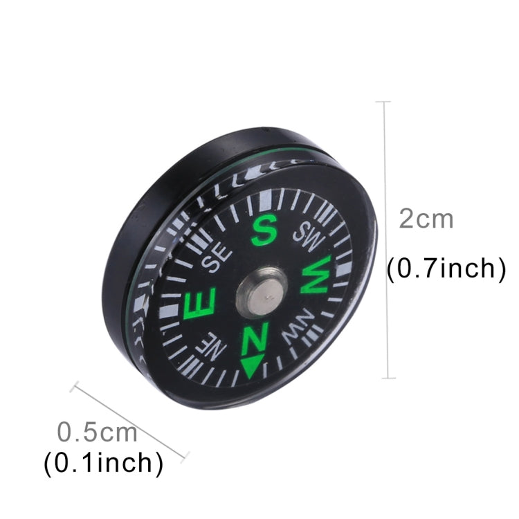 20 PCS 20mm Outdoor Sports Camping Hiking Pointer Guider Plastic Compass Hiker Navigation, Random Color Delivery, 20mm