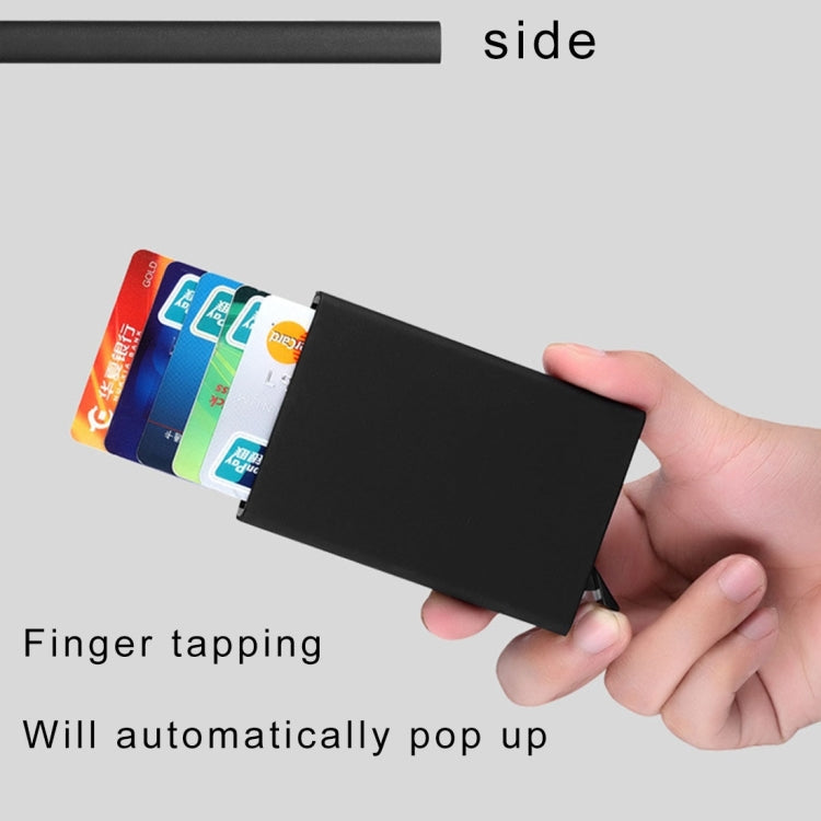 Antimagnetic Stainless Steel PU Business Card Holder Credit Card Case, Size: 10*6.2*0.8cm