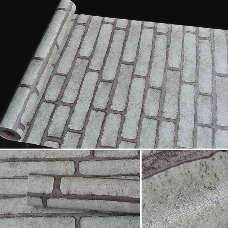 Gray Brick Creative 3D Stone Brick Decoration Wallpaper Stickers Bedroom Living Room Wall Waterproof Wallpaper Roll, Size: 45 x 1000cm