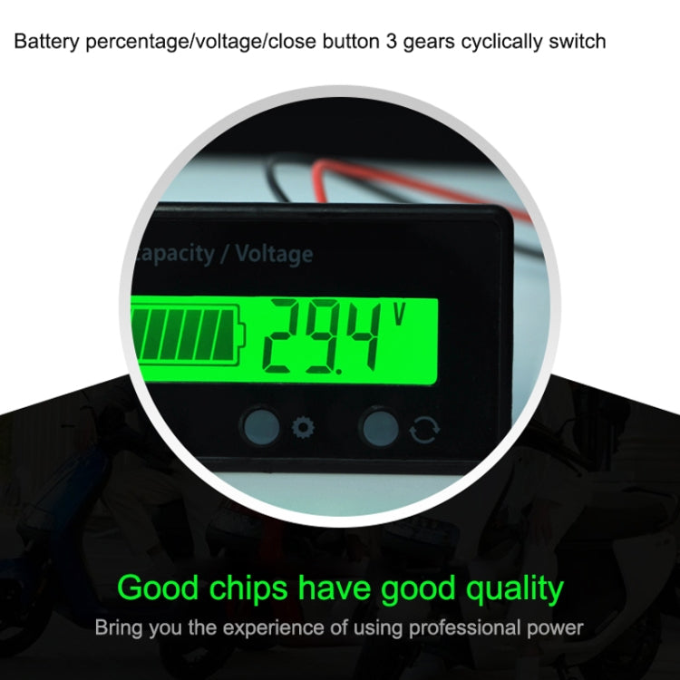 H6133 12V-84V Lead-acid Battery Voltage Tester Percentage Voltmeter Gauge Lithium Battery Status Monitor