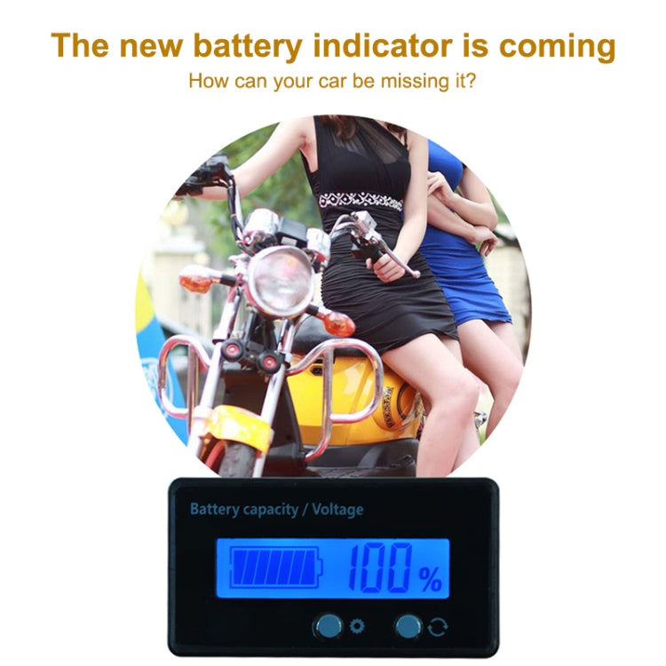 H6133 12V-84V Lead-acid Battery Voltage Tester Percentage Voltmeter Gauge Lithium Battery Status Monitor