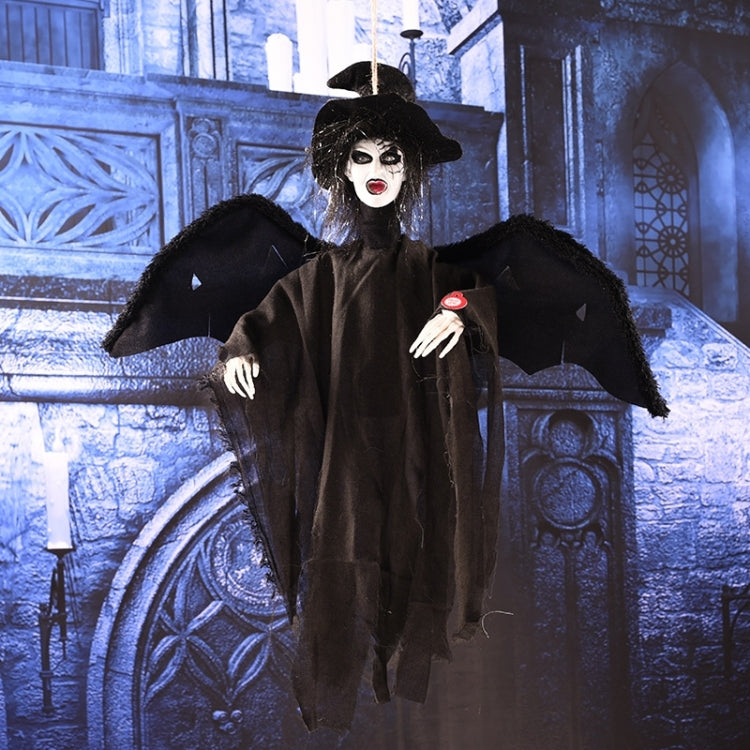 Fantôme volant suspendu, son effrayant et mouvement pour décorations d'Halloween, fantôme suspendu (noir), fantôme suspendu (gris), fantôme suspendu (blanc)