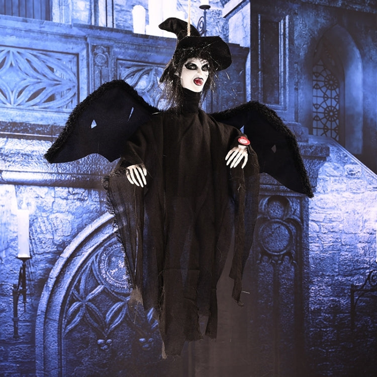 Fantôme volant suspendu, son effrayant et mouvement pour décorations d'Halloween, fantôme suspendu (noir), fantôme suspendu (gris), fantôme suspendu (blanc)