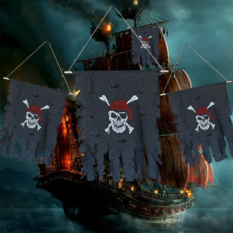 Halloween Decoration Jolly Roger Skull Banner Pirate Flag Party Supplies, Large Size: 76 x 90cm, Large Size: 76 x 90cm