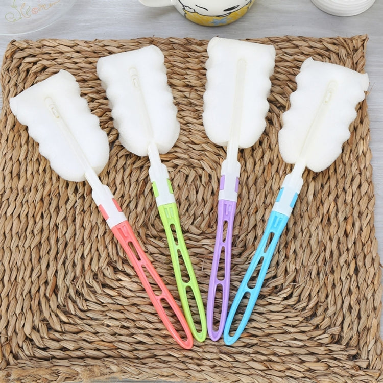10 PCS Removable Handle Sponge Cleaning Cup Brushes Wash Cup Brush for Glass Milk Bottle / Coffee Cup / Glass Cup, Size: 25.5x6cm, Random Color Delivery, Cup Brush