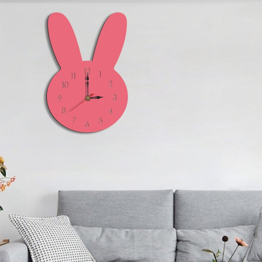 Reloj de pared decorativo con diseño de conejo para sala de estar.