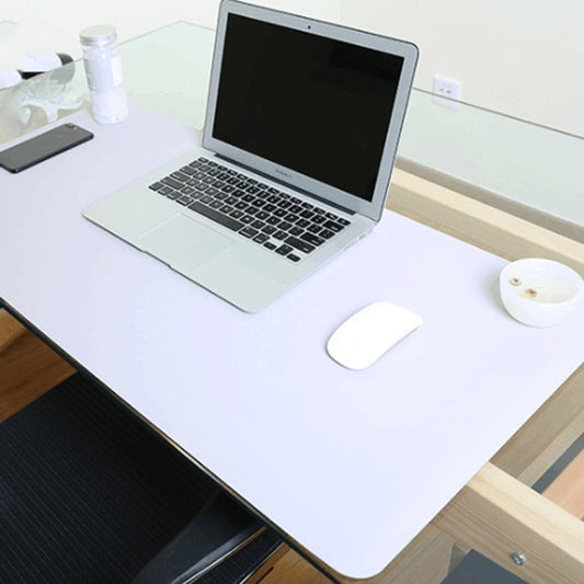 Tapis de souris double face multifonction en cuir PU, pour clavier, table, bureau, dimensions : 90 x 45 cm (gris argenté), 90 x 45 cm (noir, rouge), 90 x 45 cm (vert et argent), 90 x 45 cm (bleu et jaune).
