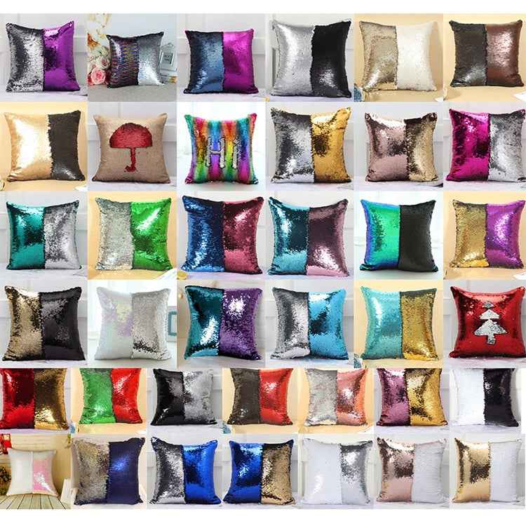 DIY Two Tone Glitter Sequins Throw Pillow Case Reversible Sequin Magical Color Changing Pillow Cover, Size: 40*40cm, HC6661A, HC6661AB, HC6661AC, HC6661AD, HC6661AE, HC6661AF, HC6661AG, HC6661AH, HC6661AJ, HC6661AK, HC6661AL, HC6661AM, HC6661AN, HC6661...