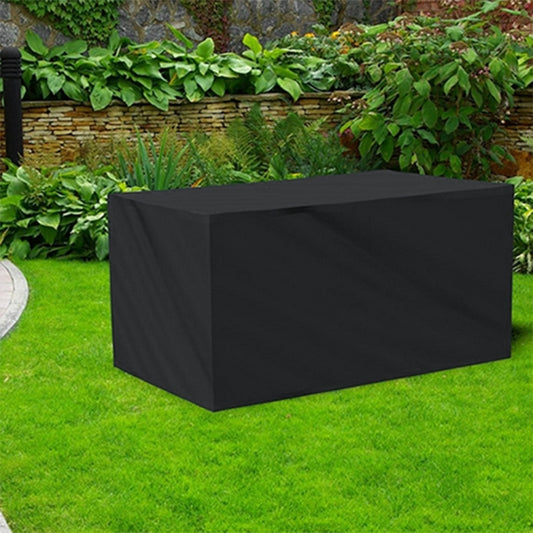 Housse de protection pour meubles de jardin, tissu Oxford 210D, anti-UV, imperméable et anti-poussière, pour table et chaises pliantes, dimensions : 270 x 180 x 89 cm (noir).