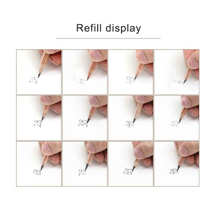 12pcs Drawing Writing Sketch Wooden Pencil Pre-sharpened HB Art Graphite Pencils