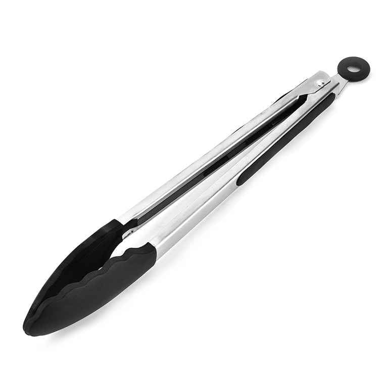 12 inch Silicone Non-slip Food Bread Barbecue BBQ Clip Tongs Kitchen Tools