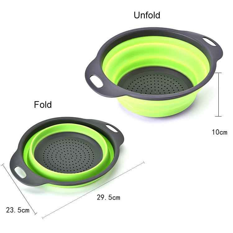 Creative Folding Vegetables Fruits Storage Basket Organizer Drain Basket, L, Size: 29.5*23.5*10cm