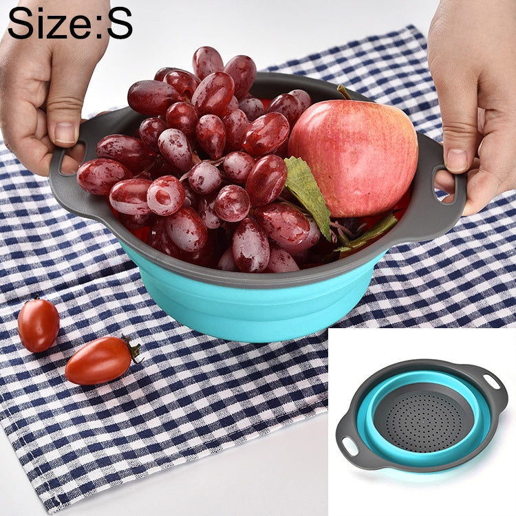 Creative Folding Vegetables Fruits Storage Basket Organizer Drain Basket, S, Size: 24.5*20*9cm, Size: S