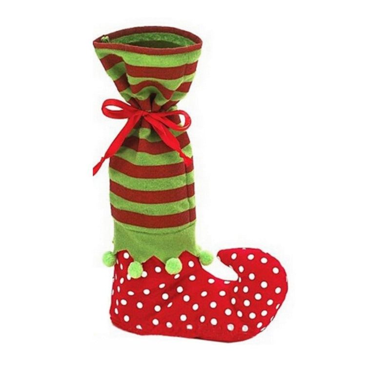 Dot Pattern Sock Christmas Dinner Table Decoration Candy Bag, Size: 35*20cm