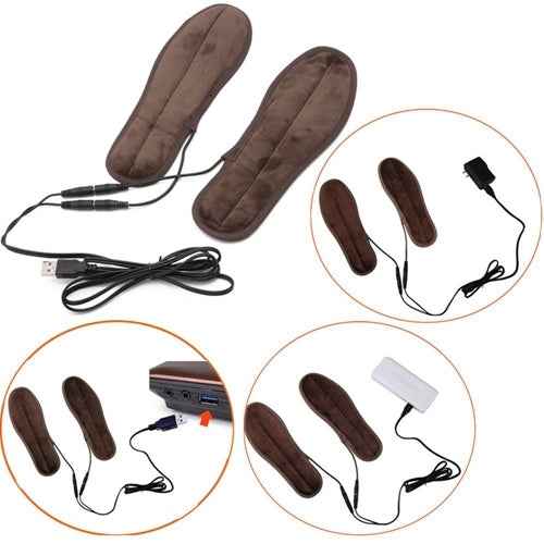 USB Electric Powered Heated Insoles Keep Feet Warm Pad with USB Cable, Size: 35-36 yard