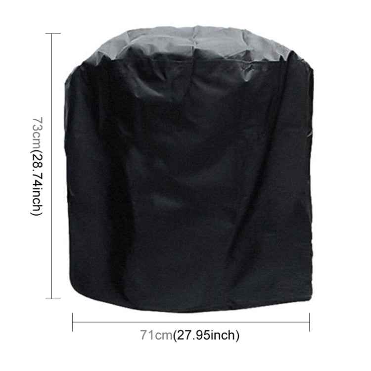 Outdoor Anti-UV Waterproof Dust-proof 210D Oxford Cloth BBQ Cylindrical Protective Bag Charcoal Barbeque Grill Cover, Size: 71x73cm