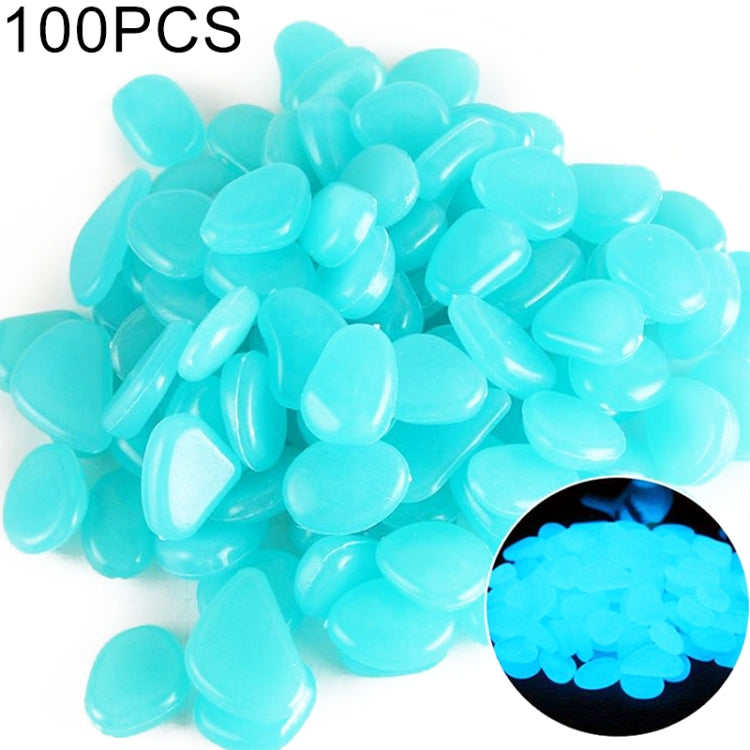 100 PCS Glow in The Dark Garden Pebbles for Walkways & Decoration and Plants Luminous Stones