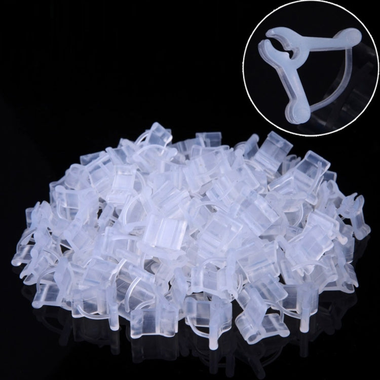100 PCS Plant Grafting Gardening Plastic Grafting Folder Grafting Clip Transparent Gardening Plastic Grafting Clip Tomatoes Grafting Clips, Plant Grafting Clips