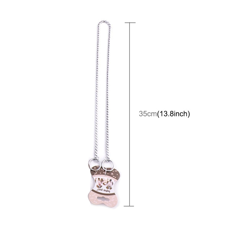 Pet Collars Pet Neck Strap Dog Neckband Snake Chain Dog Chain Solid Metal Chain Dog Collar,Length:35cm