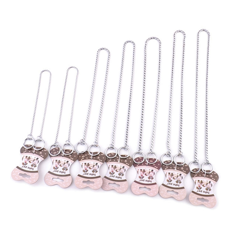 Pet Collars Pet Neck Strap Dog Neckband Snake Chain Dog Chain Solid Metal Chain Dog Collar,Length:35cm