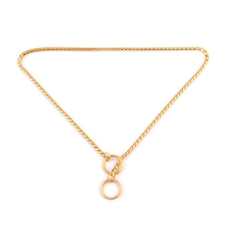 Pet Collars Pet Neck Strap Dog Neckband Snake Chain Dog Chain Solid Metal Chain Dog Collar,Length:40cm