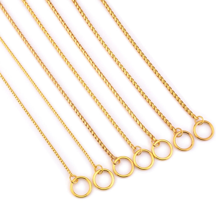 Pet Collars Pet Neck Strap Dog Neckband Snake Chain Dog Chain Solid Metal Chain Dog Collar,Length:40cm