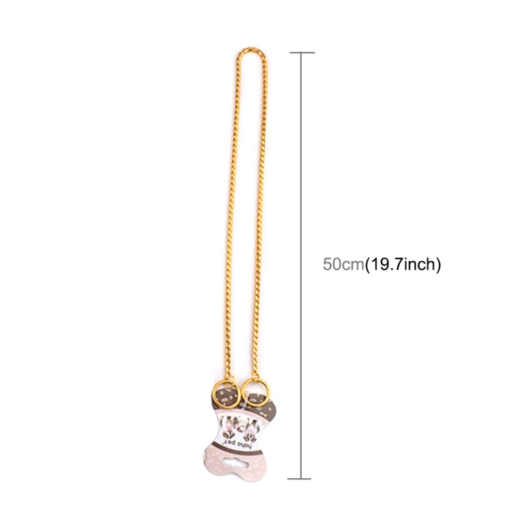 Pet Collars Pet Neck Strap Dog Neckband Snake Chain Dog Chain Solid Metal Chain Dog Collar,Length:50cm, 50cm