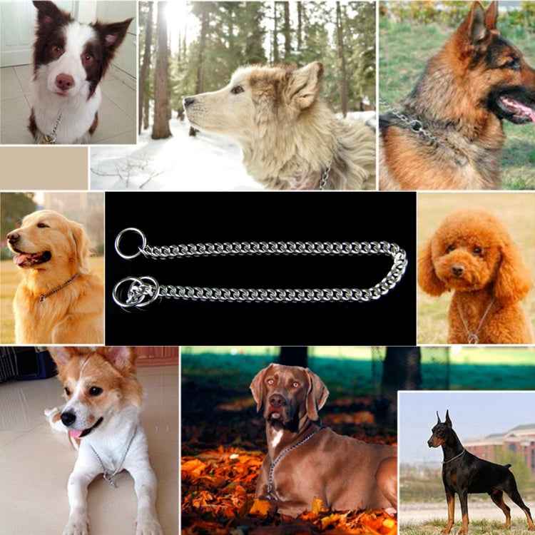 35cm Pet P Chain Pet Collars Pet Neck Strap Dog Neckband Snake Chain Dog Chain Solid Metal Chain Dog Collar