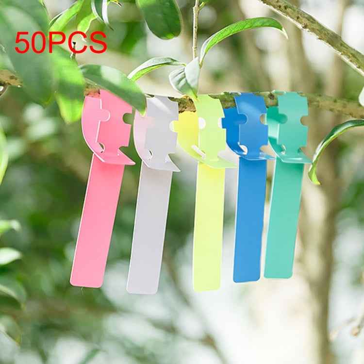 50 PCS Waterproof Label Floral Plant Label Gardening Label,Random Color Delivery