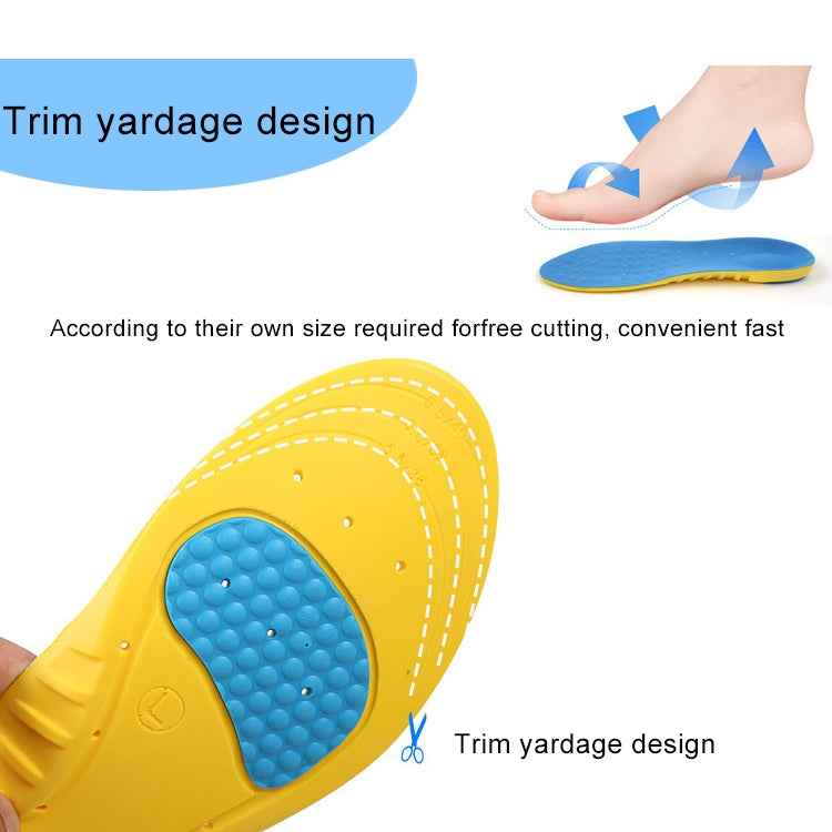 1 Pair Stretch Breathable Absorbent Deodorant Sports Tourism And Leisure Comfort Cushioning Insole, Size: S(34-36Yards)