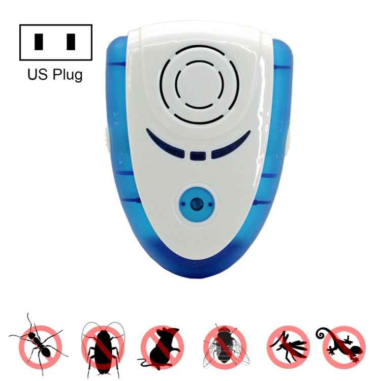 6W Electronic Ultrasonic Electromagnetic Wave Anti Mosquito Rat Insect Pest Repeller with Light, EU Plug, AC 90-240V, Random Color Delivery