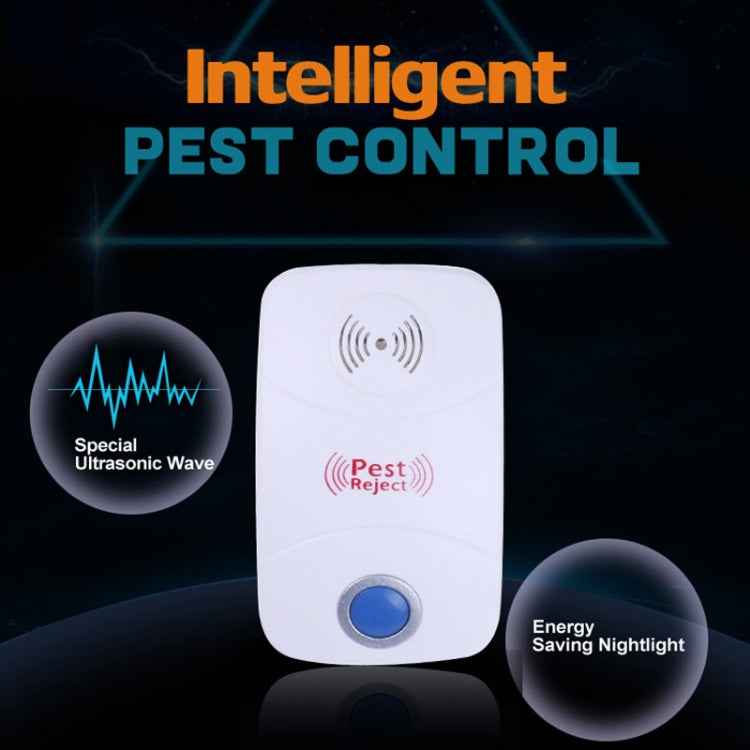 Electronic Ultrasonic Mosquito Rat Pest Control Repeller with LED Light, US Plug, AC90V-250V