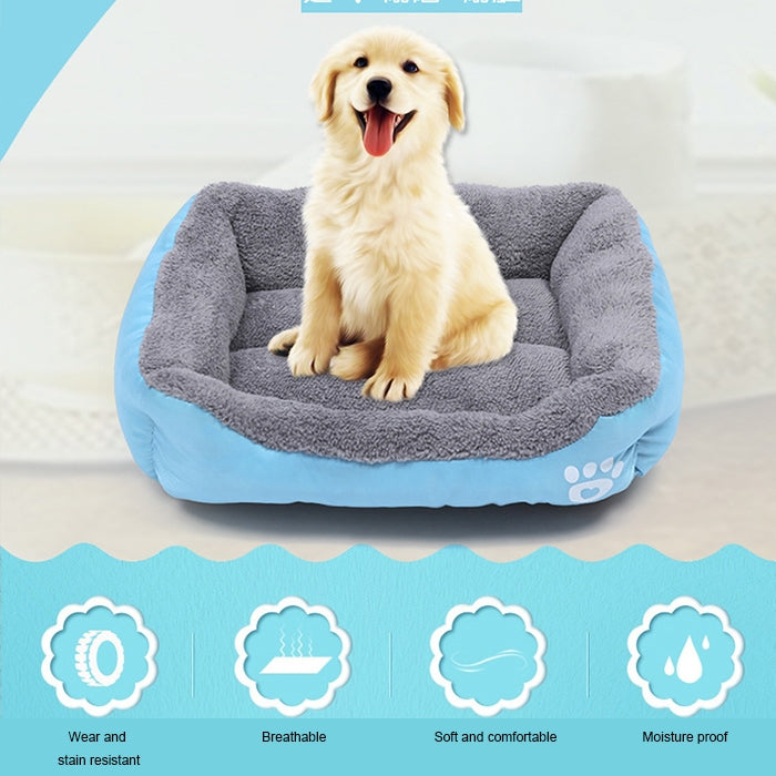 Candy Color Four Seasons Genuine Warm Pet Dog Kennel Mat Teddy Dog Mat, Size: XL, 80×60×16cm, Size: XL