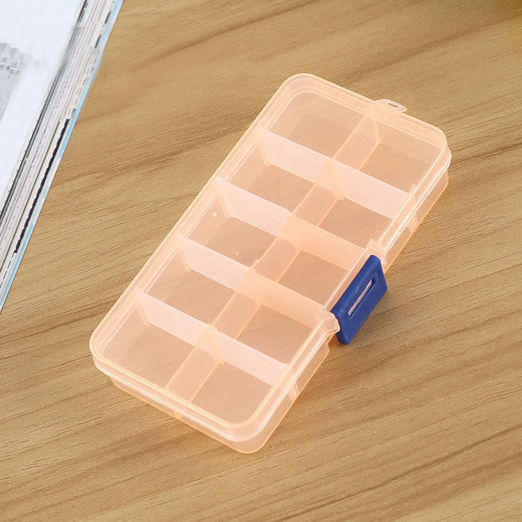 10 PCS Removable Grid Plastic Box Organizer for Jewelry Earring Fishing Hook Small Accessories, Size: Small, 10 Slots, 10 Slots (Orange + blue), 10 Slots (Purple+Blue), 10 Slots (White+Pink), 10 Slots (White+Blue), 10 Slots (Pink+Blue)