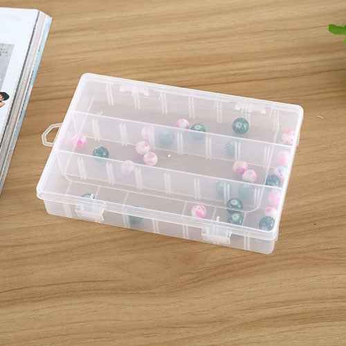 Plastic Removable Grid 24 Slots Box Organizer Storage Container for Jewelry Earring
